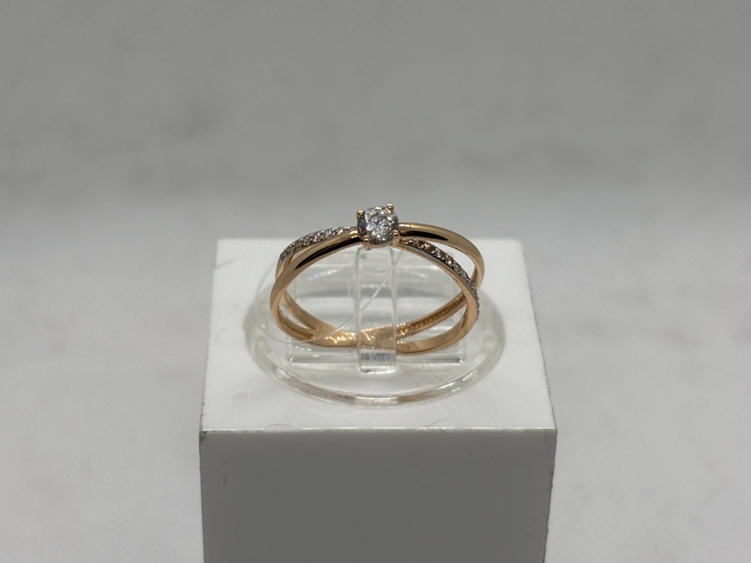 КОЛЬЦО С КАМНЯМИ (Au 585)