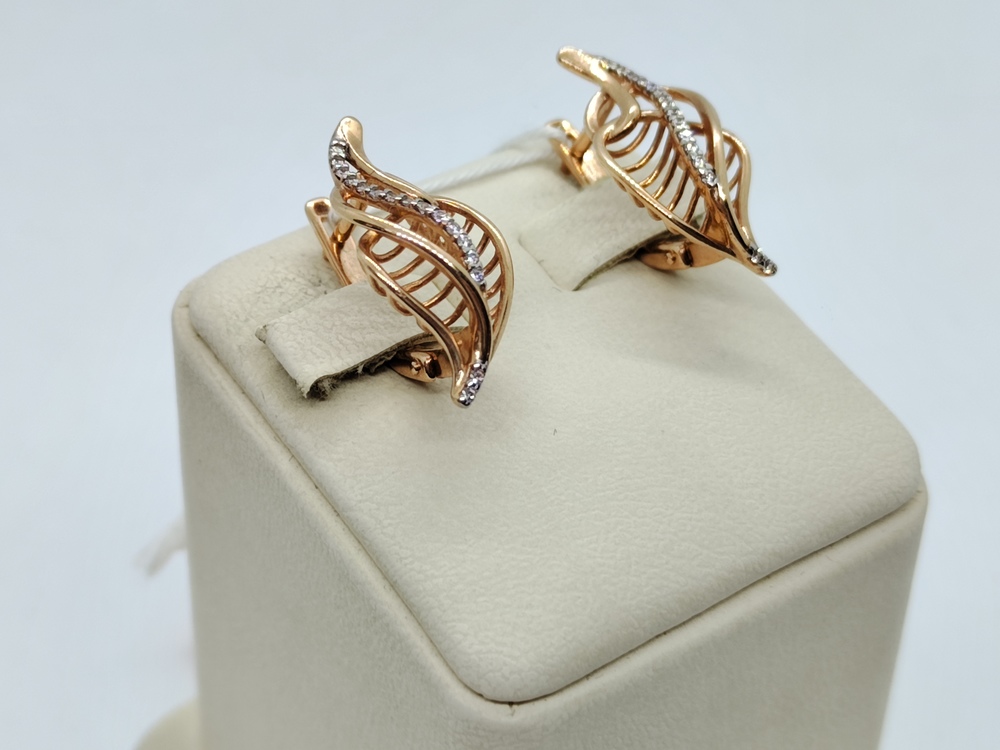 СКМИ585 СЕРЬГИ С КАМНЯМИ (Au 585)