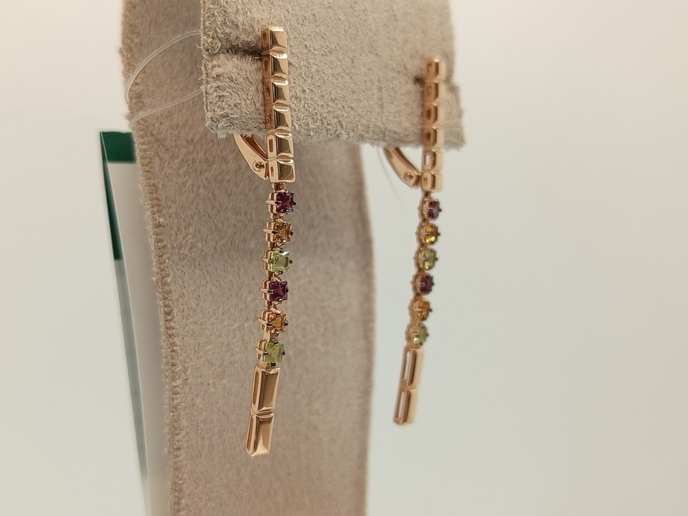 СЕРЬГИ С КАМНЯМИ (Au 585)