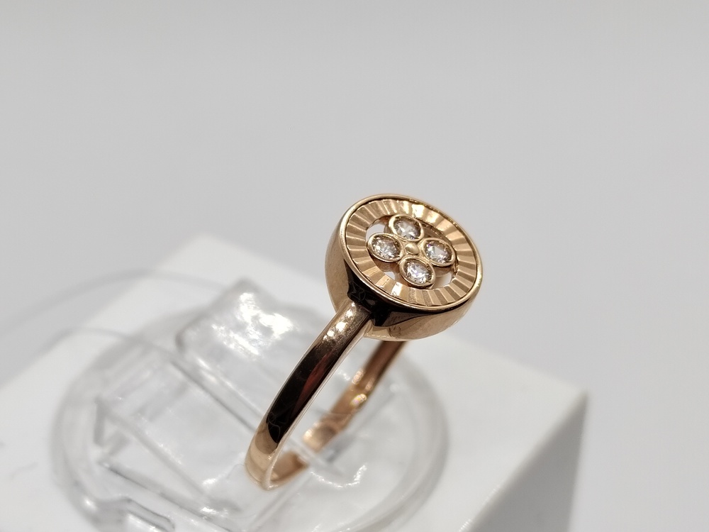 КОЛЬЦО С КАМНЯМИ (Au 585)