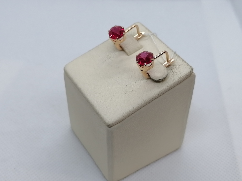 СЕРЬГИ С КАМНЕМ (Au 583)