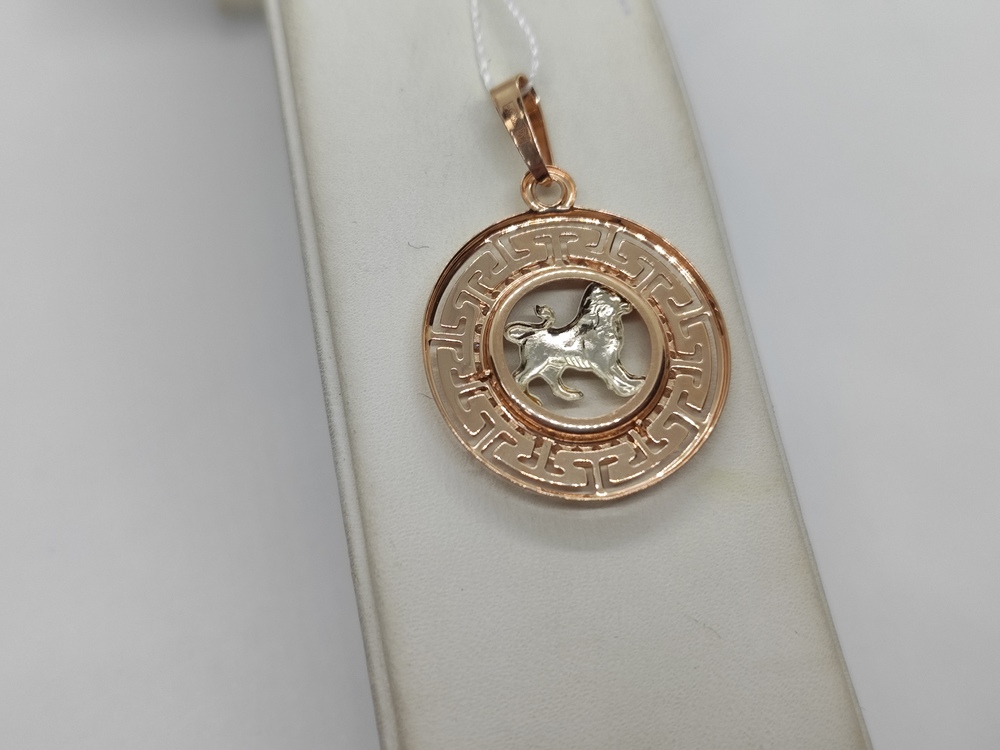 КрСВП/вод/Ф ПОДВЕСКА ЗНАК ЗОДИАКА ВОДОЛЕЙ (Au 585)