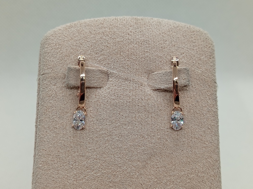 СЕРЬГИ С КАМНЕМ (Au 585)