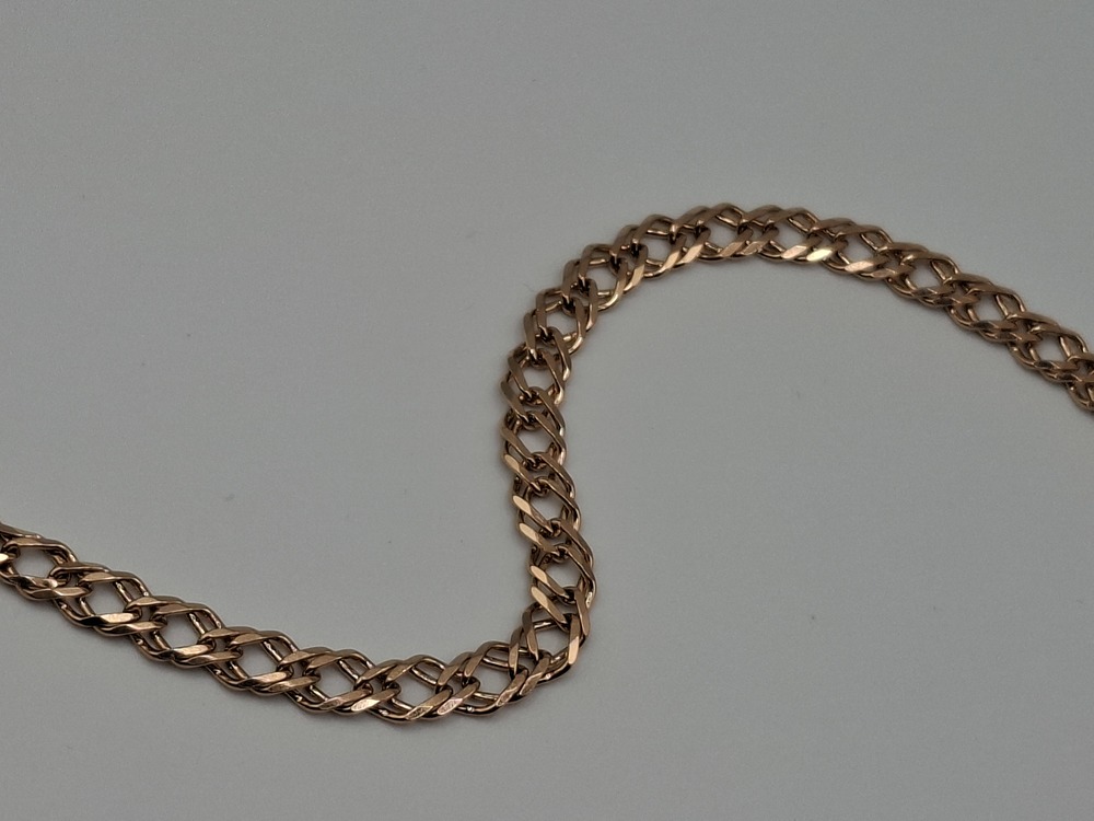 БРАСЛЕТ ПОЛНОВЕСНЫЙ Ромб двойной Au 585