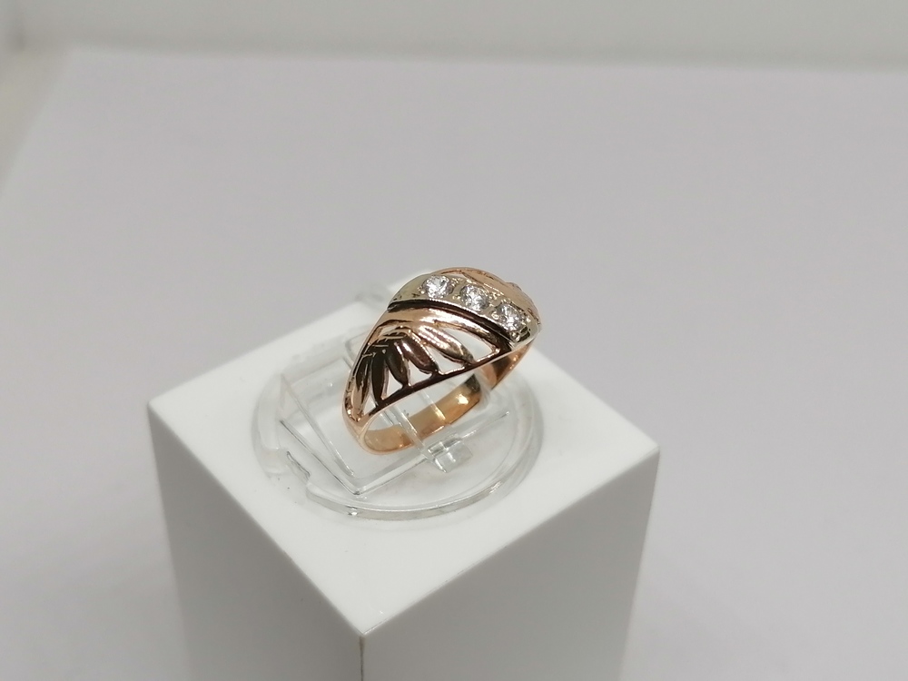 КОЛКМИ585 КОЛЬЦО С КАМНЯМИ (Au 585)