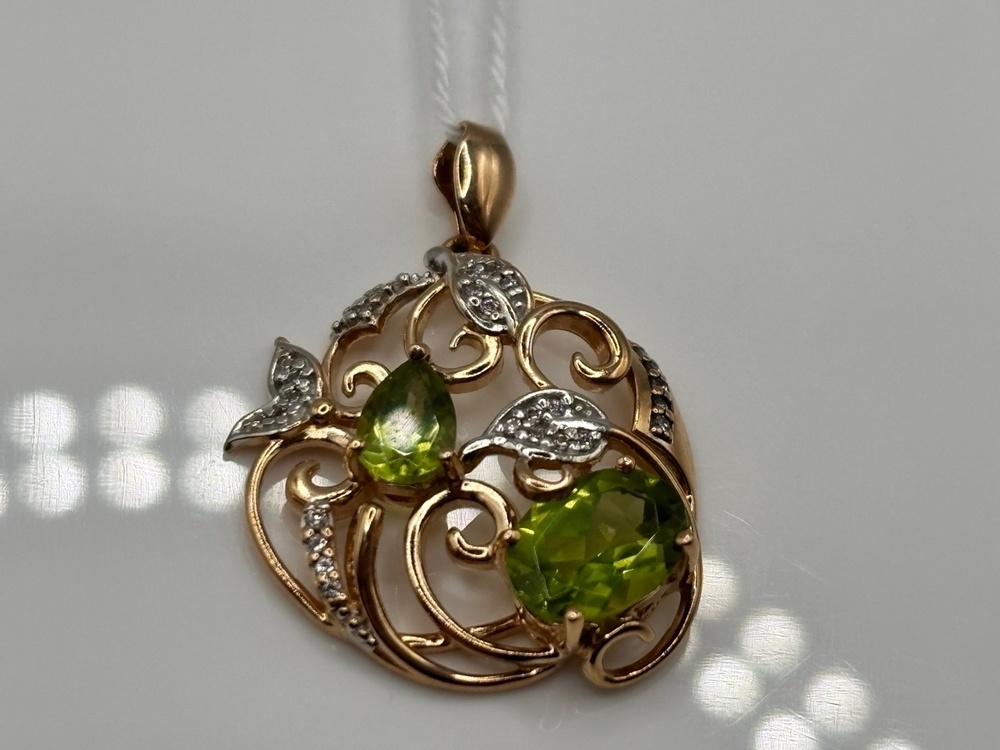 ПОДКМИ585 ПОДВЕСКА С КАМНЯМИ (Au 585)