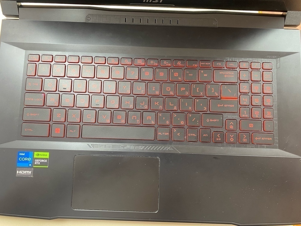 Ноутбук MSI GF7611UC-895XRU; Core i5-11260H, GeForce RTX 3050, 16 Гб, 500 Гб, Нет