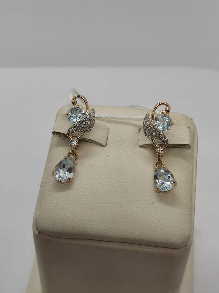 СЕРЬГИ С КАМНЯМИ (Au 585)