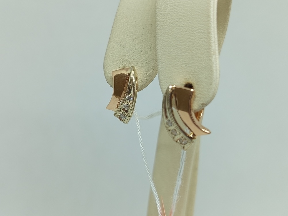 СКМИ585 СЕРЬГИ С КАМНЯМИ (Au 585)