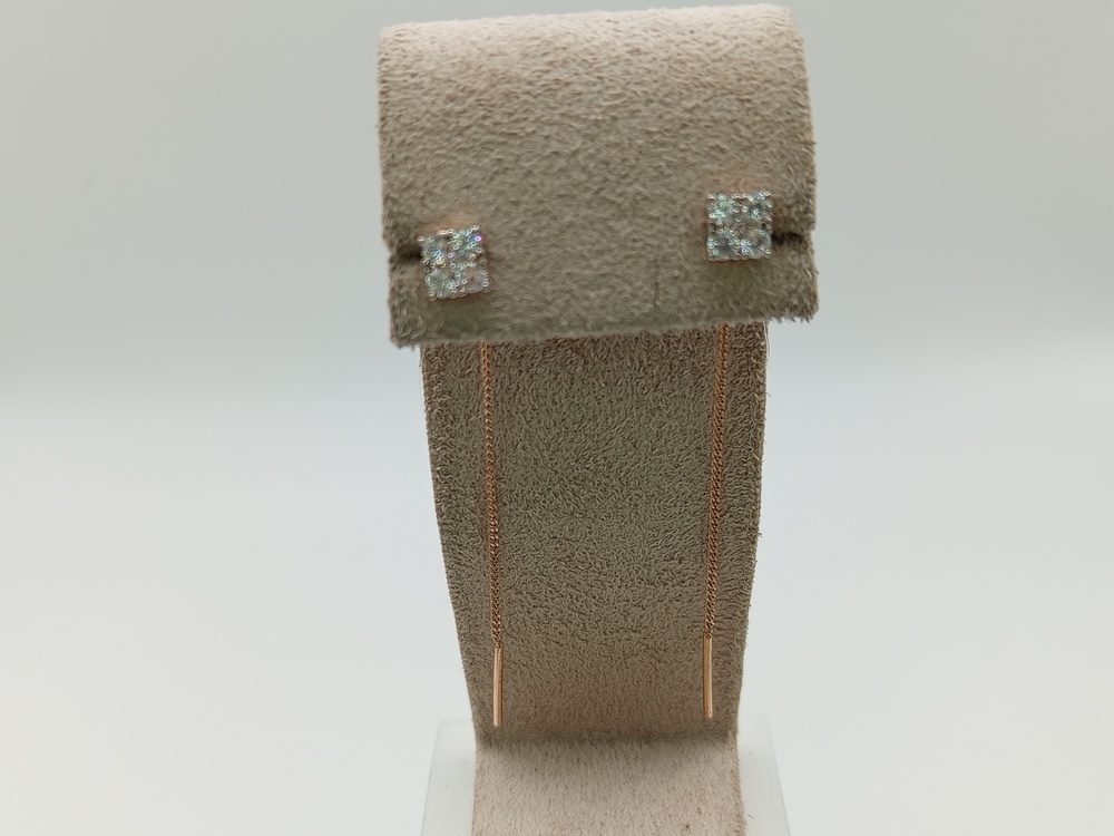 01-218608 СЕРЬГИ С КАМНЯМИ (Au 585)