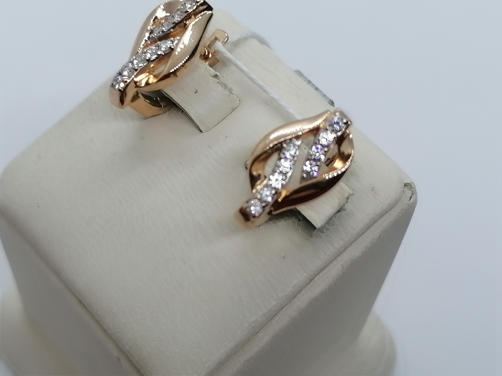 СКМИ585 СЕРЬГИ С КАМНЯМИ (Au 585)