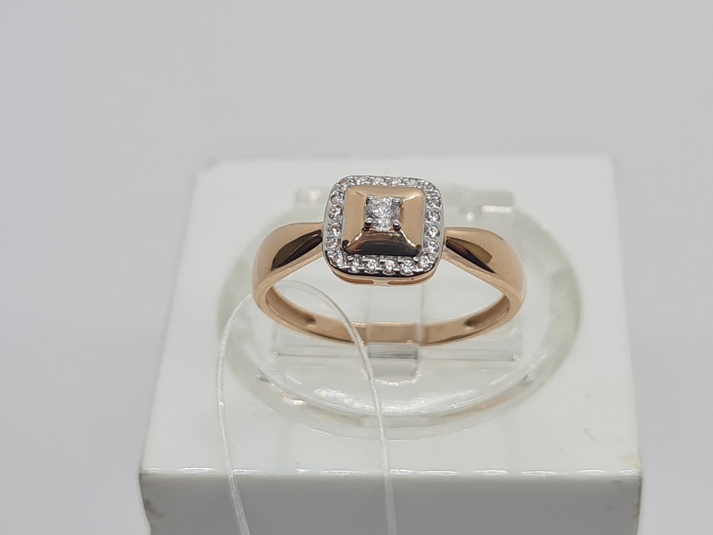 КОЛЬЦО С КАМНЯМИ (Au 585)