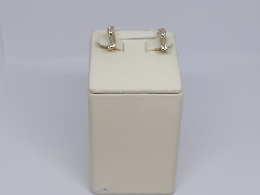 СКМ585 СЕРЬГИ С КАМНЕМ (Au 585)