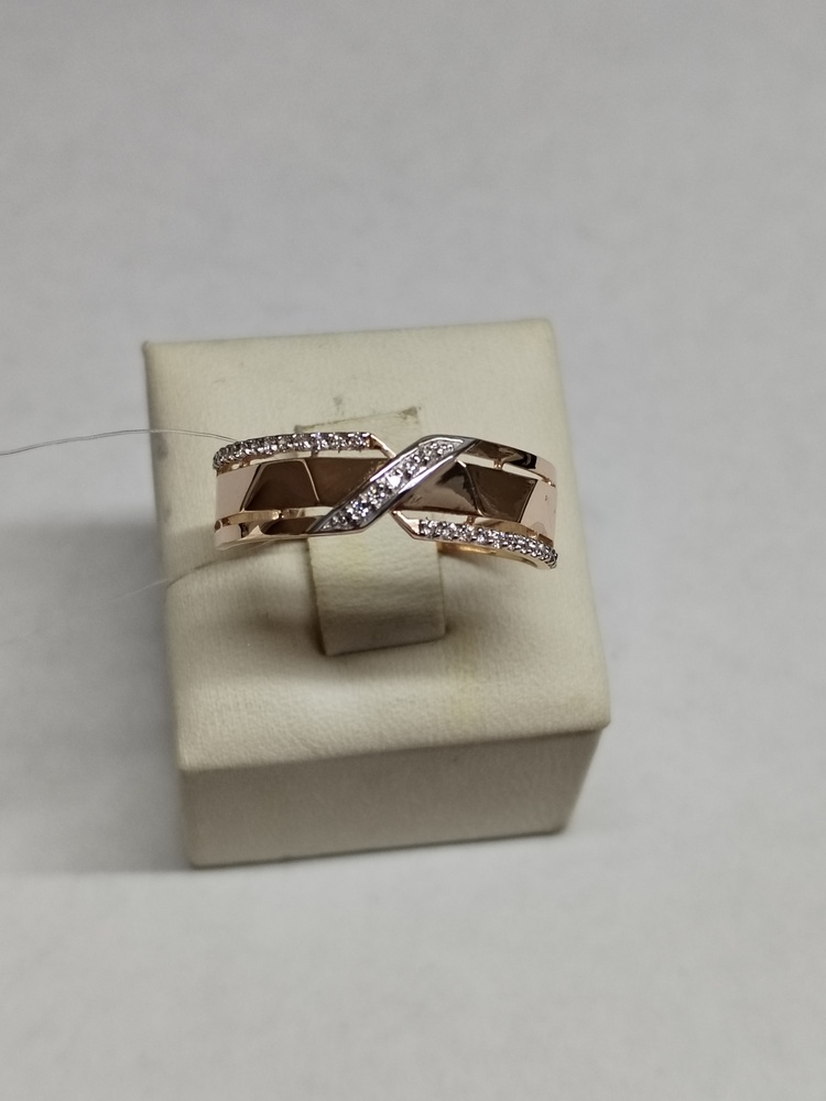 КОЛЬЦО С КАМНЯМИ (Au 585)