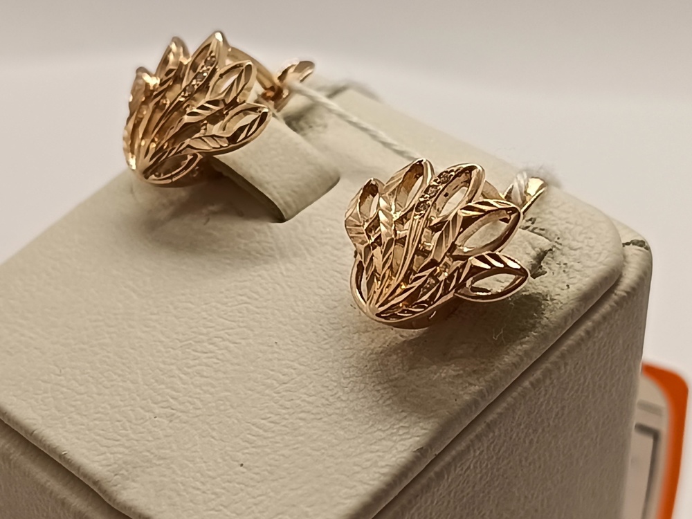 СКМИ585 СЕРЬГИ С КАМНЯМИ (Au 585)