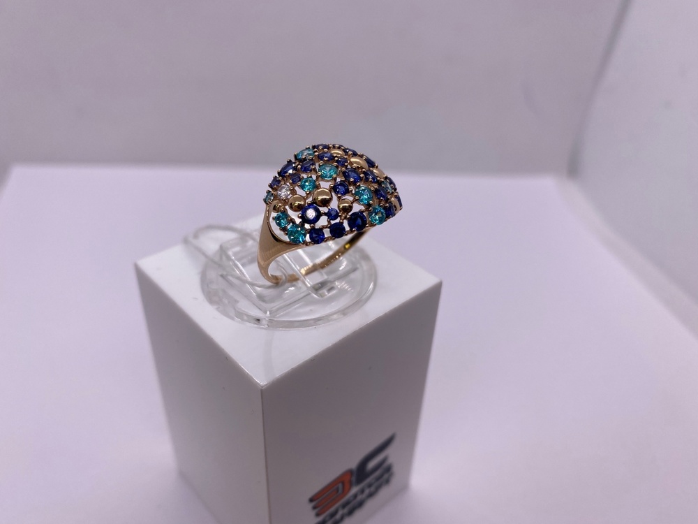 КОЛКМИ585 КОЛЬЦО С КАМНЯМИ (Au 585)