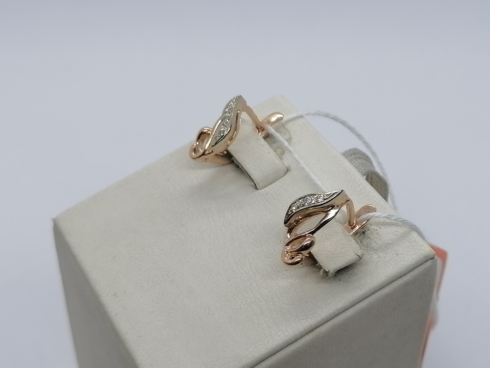 СКМИ585 СЕРЬГИ С КАМНЯМИ (Au 585)