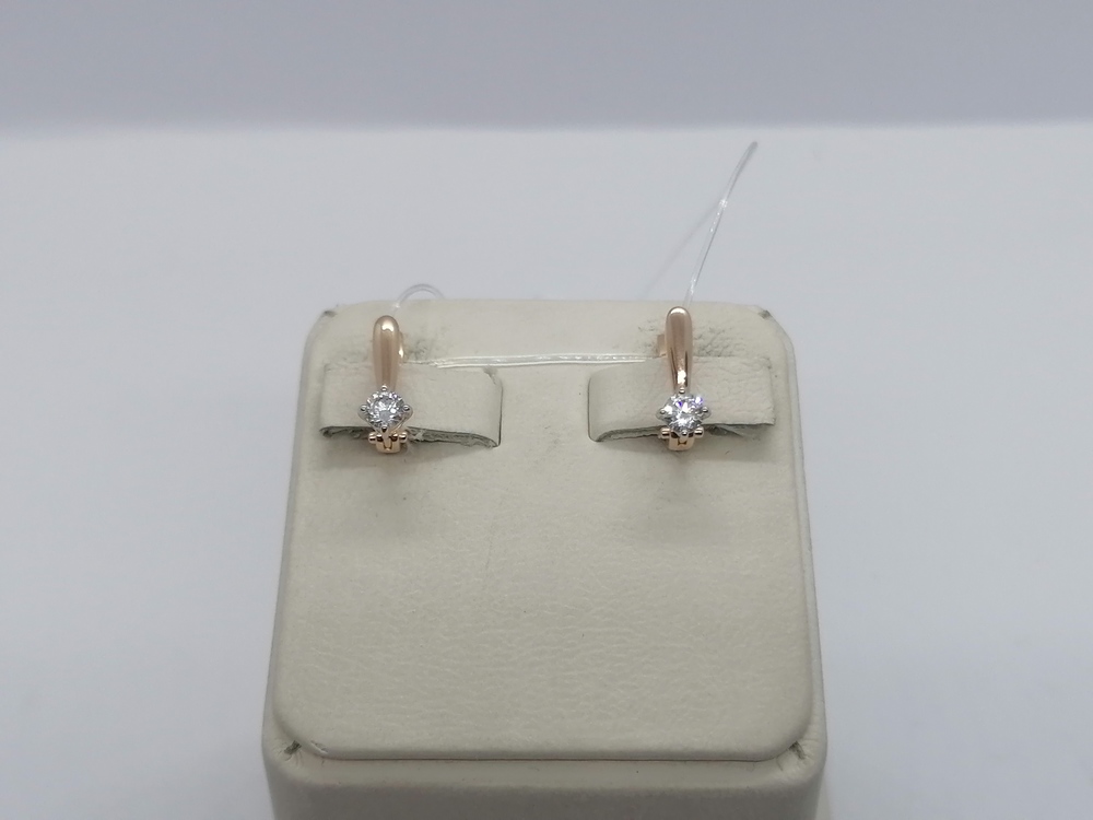 026809 СЕРЬГИ С КАМНЕМ (Au 585)