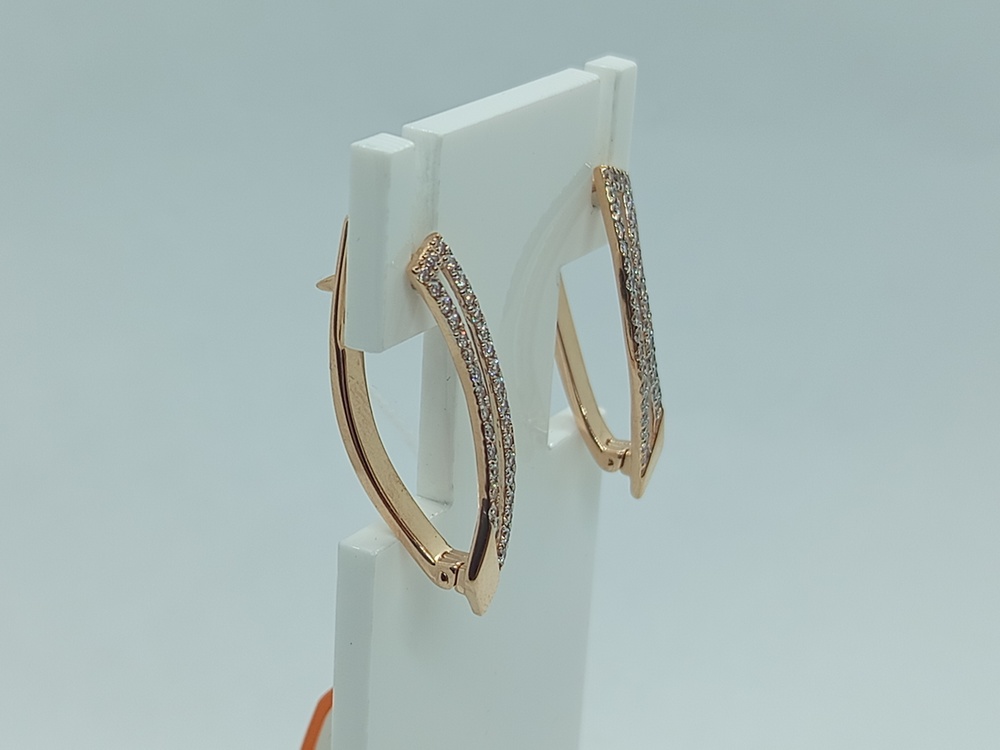 СКМИ585 СЕРЬГИ С КАМНЯМИ (Au 585)