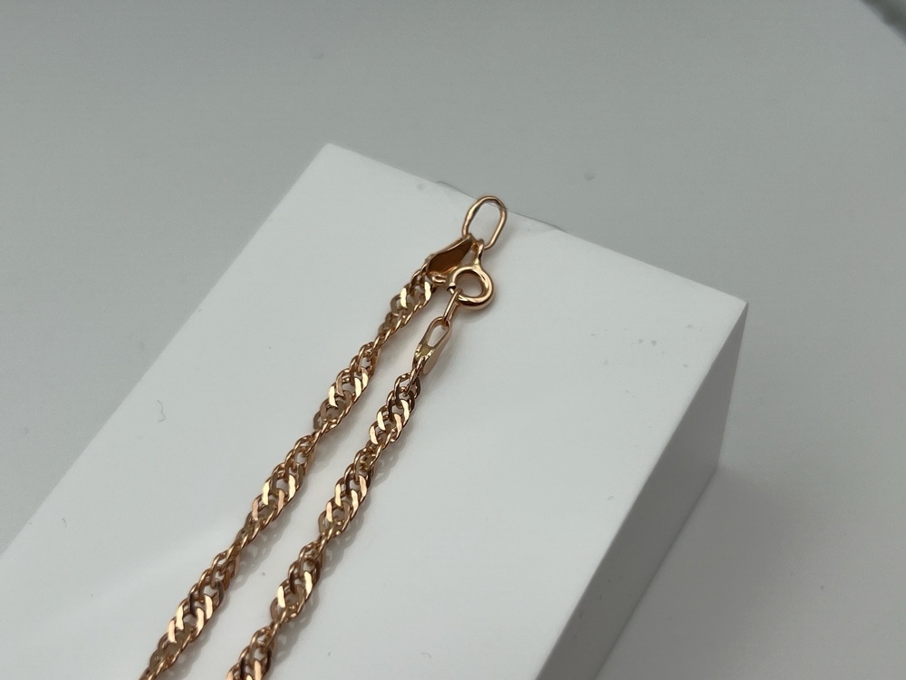 ЦЕПЬ ПУСТОТЕЛАЯ Сингапур (Au 585)