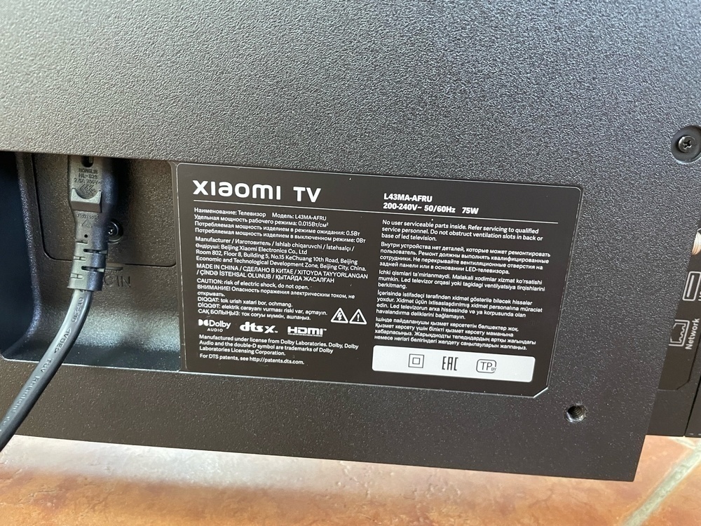 LED Телевизор Xiaomi TV A 43 4K 2025