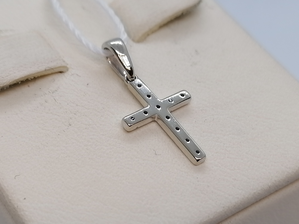 ПОДВЕСКА КРЕСТ С КАМНЯМИ (Au 585)