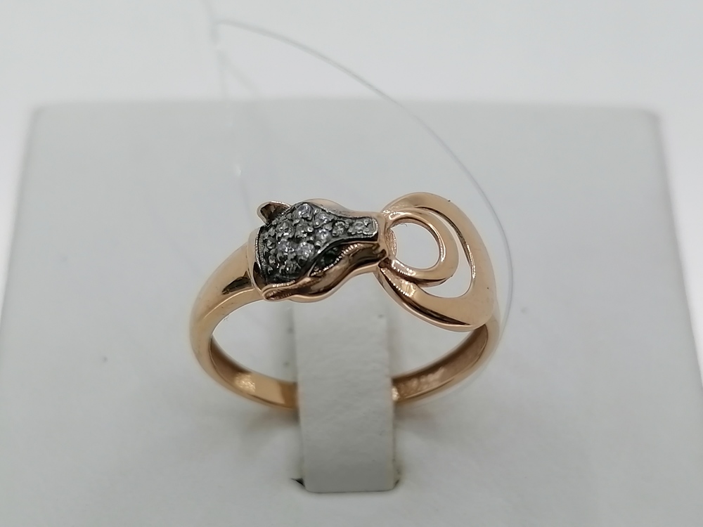 КОЛЬЦО С КАМНЯМИ (Au 585)