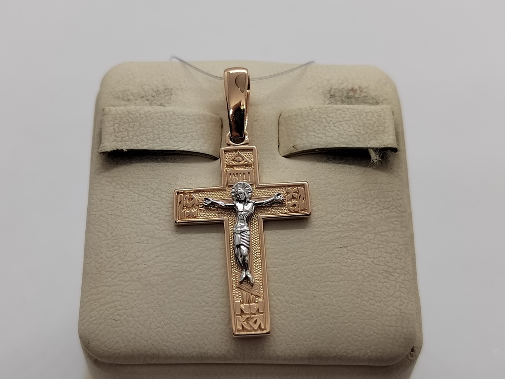 ПОДВЕСКА КРЕСТ без камня (Au 585)