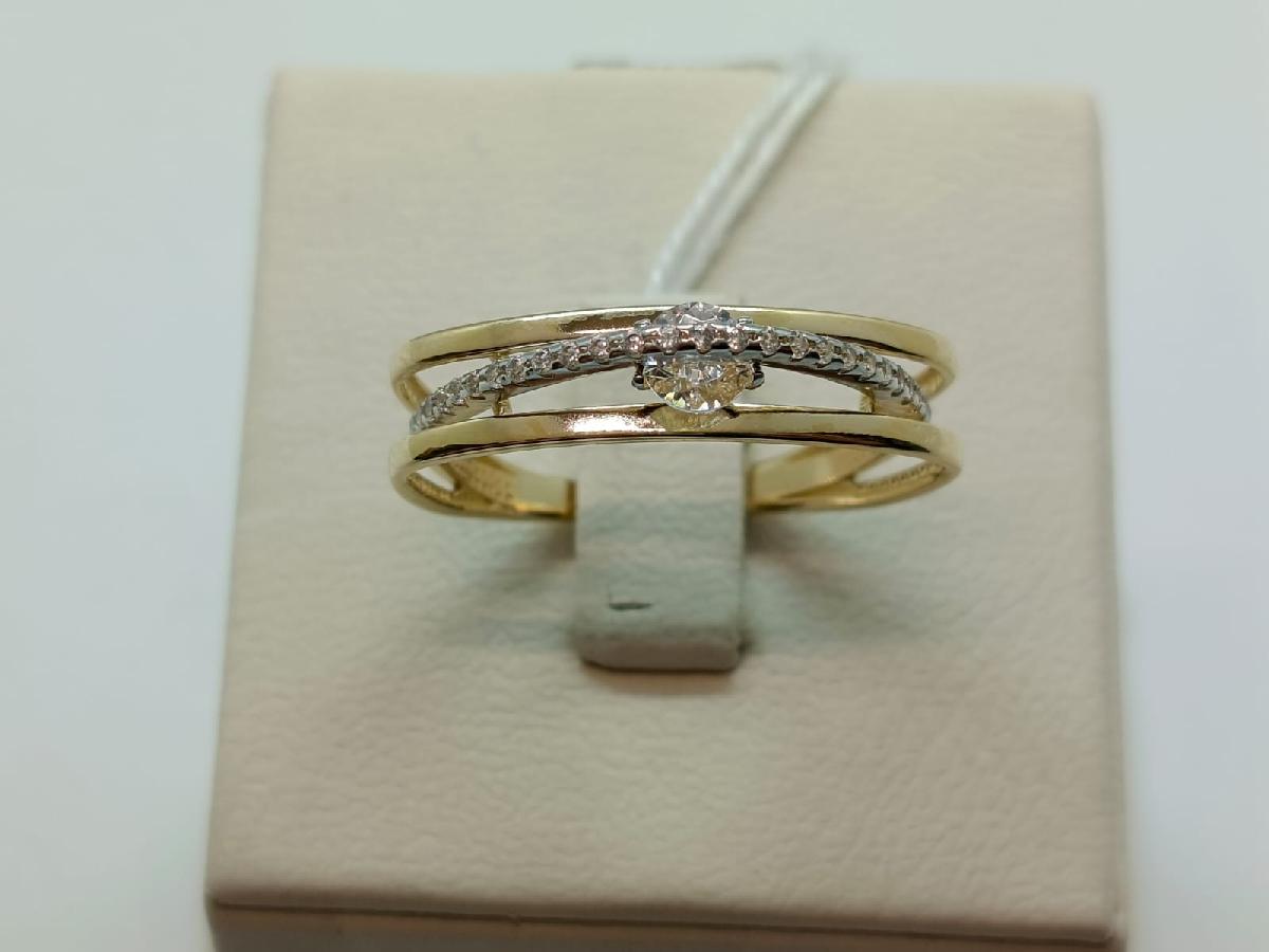 КОЛЬЦО С КАМНЯМИ (Au 585)