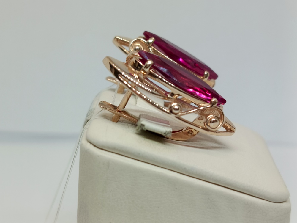 СЕРЬГИ С КАМНЕМ (Au 585)