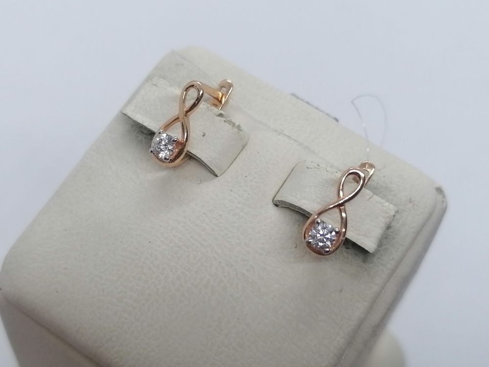 СЕРЬГИ С КАМНЕМ (Au 585)