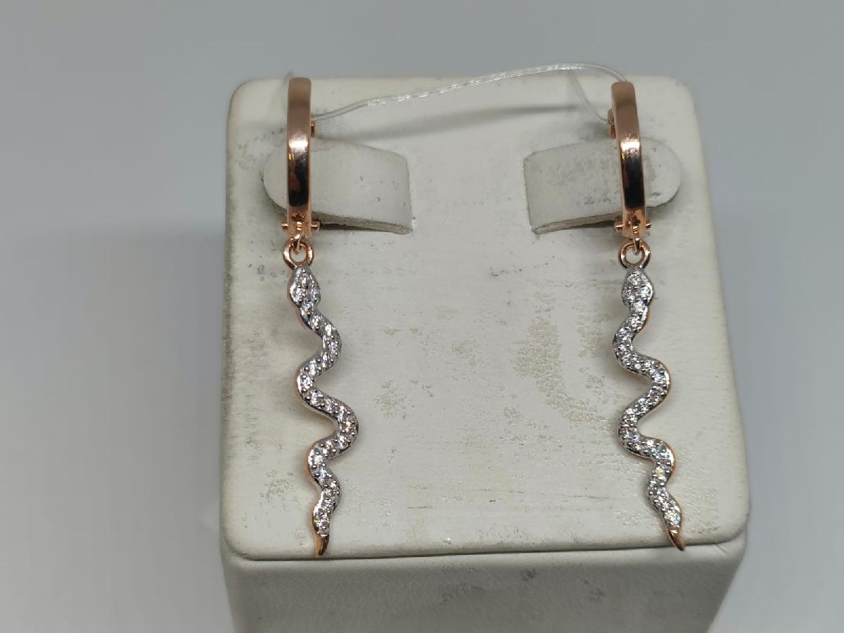 СЕРЬГИ С КАМНЯМИ (Au 585)