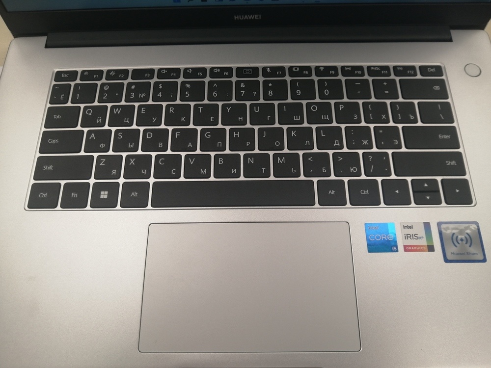 Ноутбук Huawei; Core i5-1135G7, Intel iris XE Graphics, 8 Гб, 512 GB, Нет
