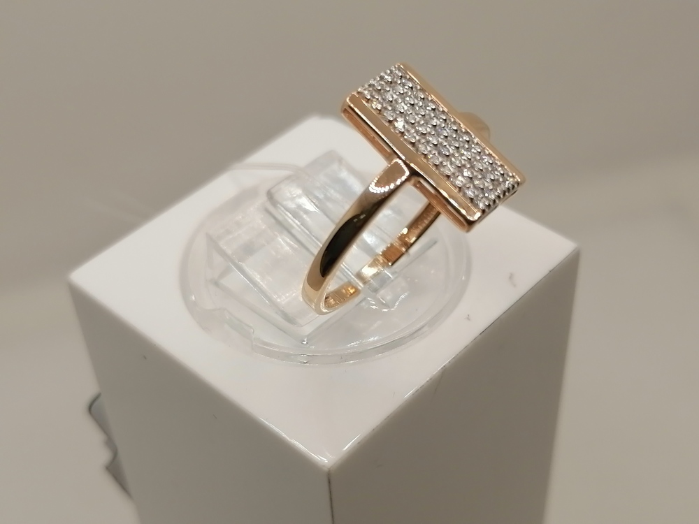 КОЛЬЦО С КАМНЯМИ (Au 585)