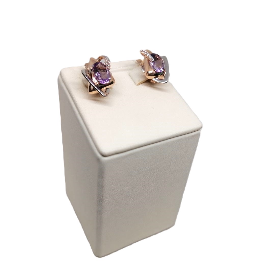 СЕРЬГИ АМЕТИСТ (Au 585)