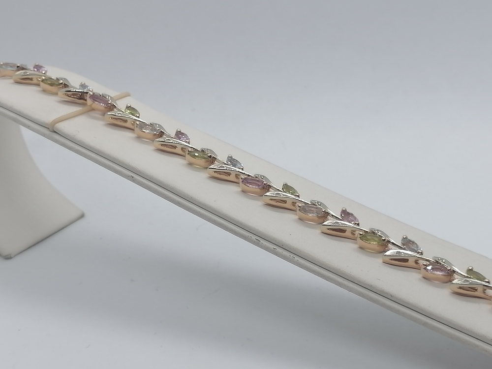 Б585 БРАСЛЕТ С КАМНЯМИ (Au 585)