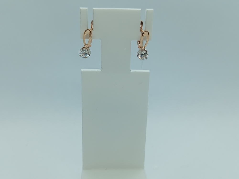 СЕРЬГИ С КАМНЕМ (Au 585)