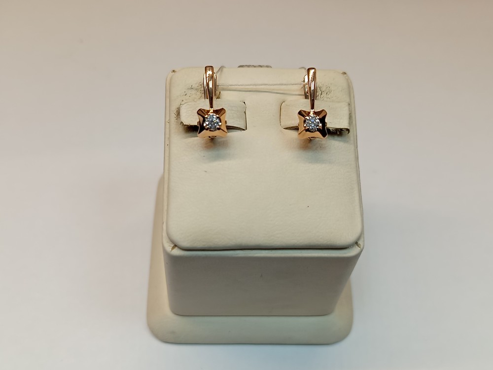 СЕРЬГИ С КАМНЕМ (Au 585)