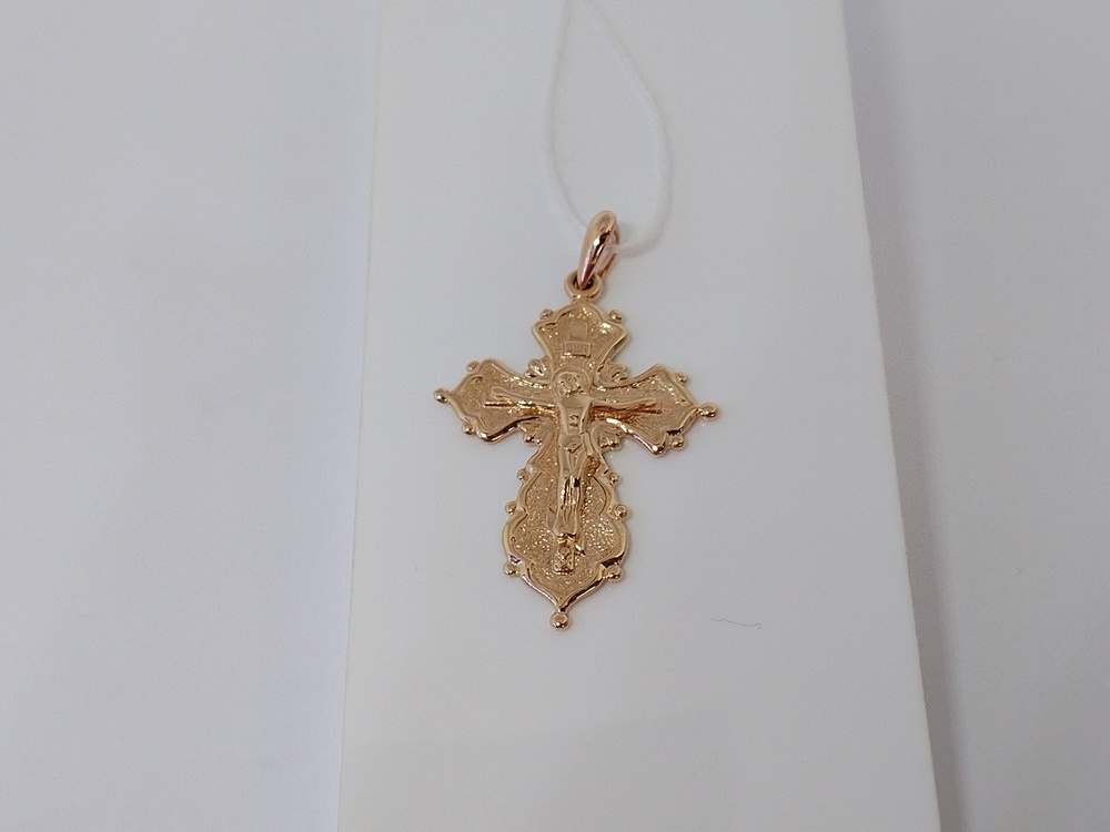 ПОДКБК585 ПОДВЕСКА КРЕСТ БЕЗ КАМНЯ (Au 585)