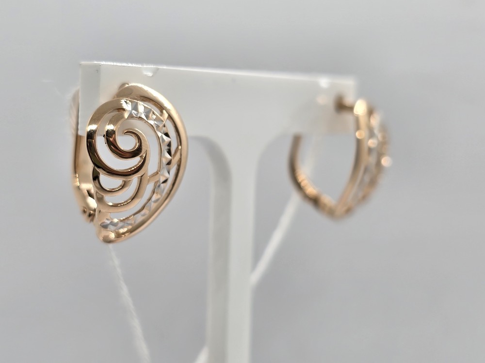 СБКМ585 СЕРЬГИ БЕЗ КАМНЯ (Au 585)