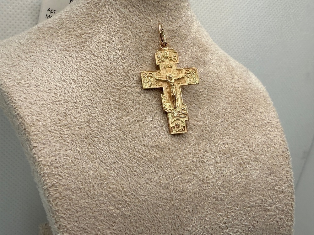ПОДВЕСКА КРЕСТ без камня (Au 585)