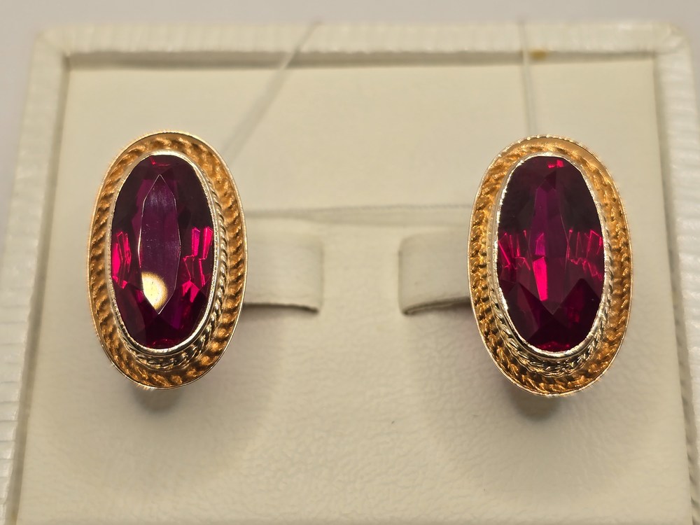 СЕРЬГИ С КАМНЕМ (Au 583)