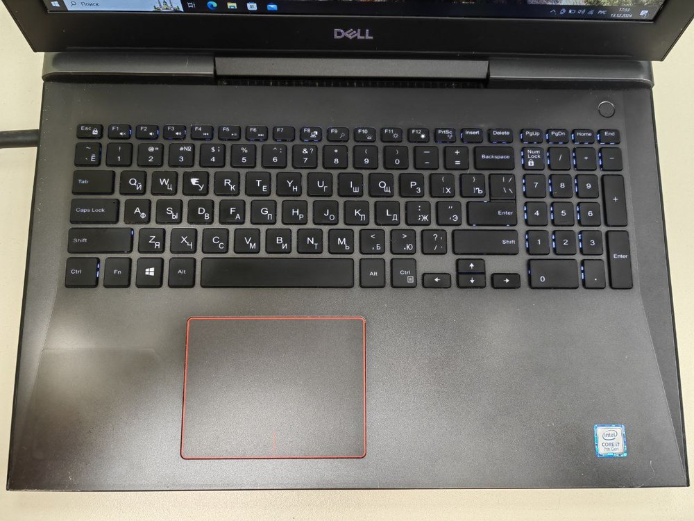 Ноутбук DELL; Core i7-7700HQ, HD Graphics, 16 Гб, 256 Гб, 1 Tb