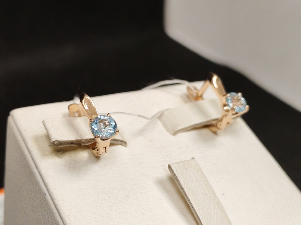 СЕРЬГИ С КАМНЕМ (Au 585)