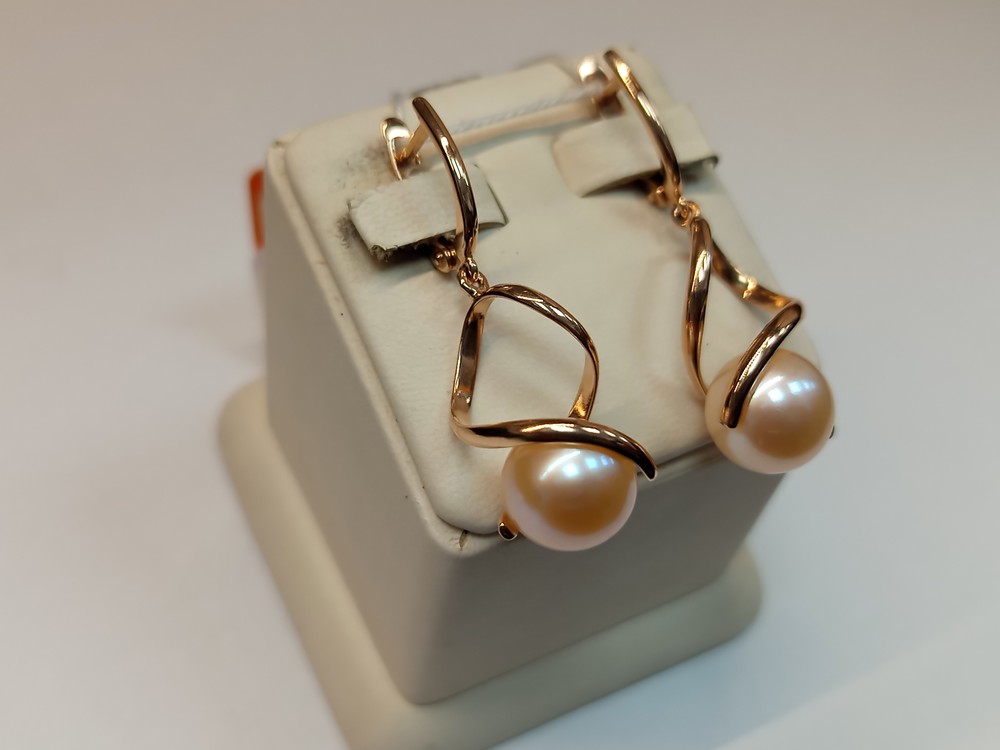 СКМ585 СЕРЬГИ С КАМНЕМ (Au 585)