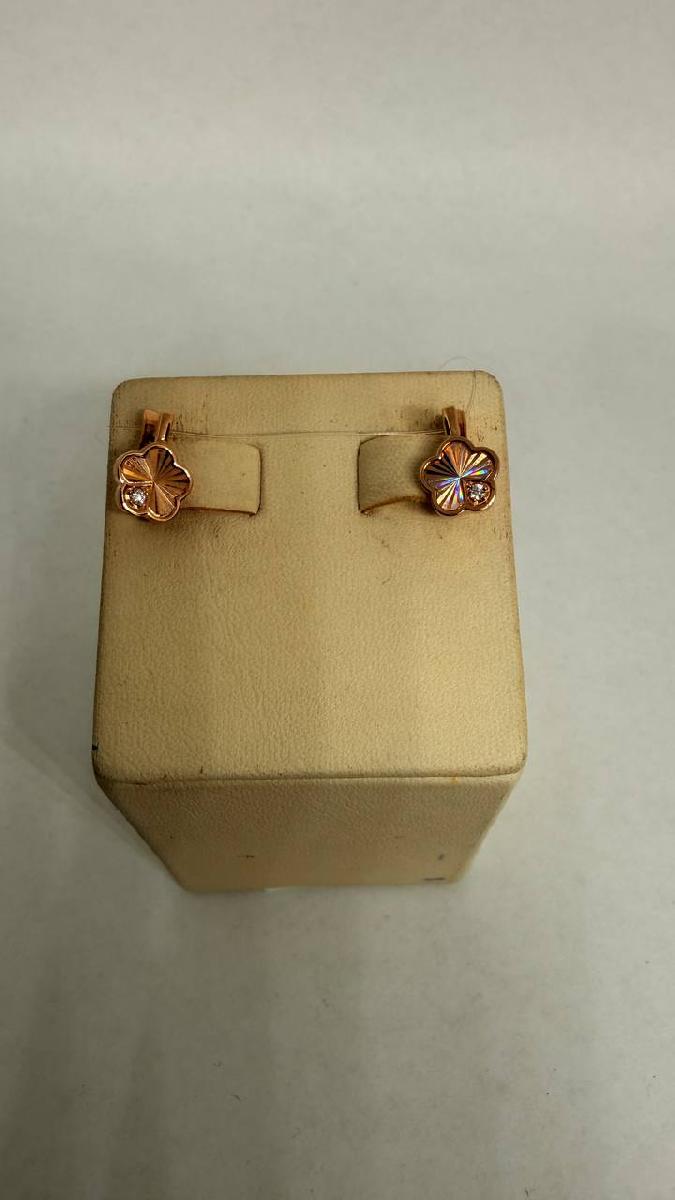 СЕРЬГИ С КАМНЕМ (Au 585)