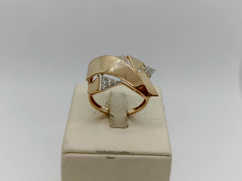 КОЛЬЦО С КАМНЯМИ (Au 585)