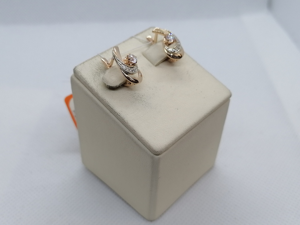 СКМИ585 СЕРЬГИ С КАМНЯМИ (Au 585)