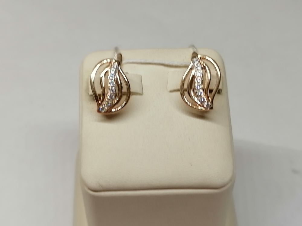 СКМИ585 СЕРЬГИ С КАМНЯМИ (Au 585)