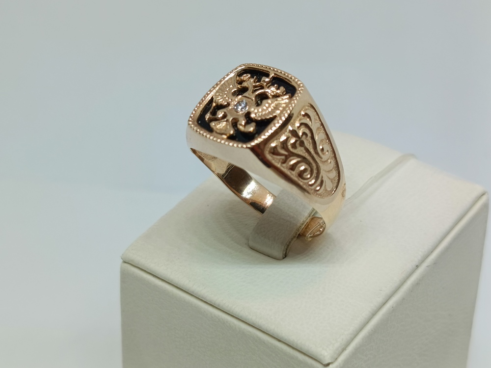 ПЕЧАТКА С КАМНЯМИ (Au 585)